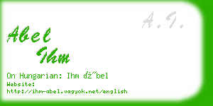 abel ihm business card